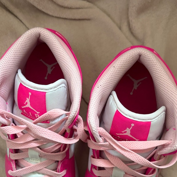 Jordan Kids Two-Tone Pink High-Top Sneakers - Picture 3 of 4